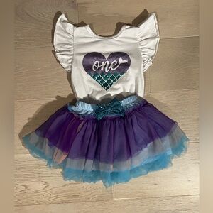 1st Birthday Outfit - Tutu and Onesie